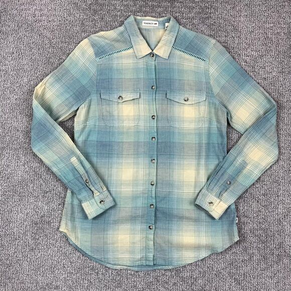 Toad & Co Shirt Womens Small Plaid Long Sleeve Button Up Organic Casual Top - Picture 1 of 8
